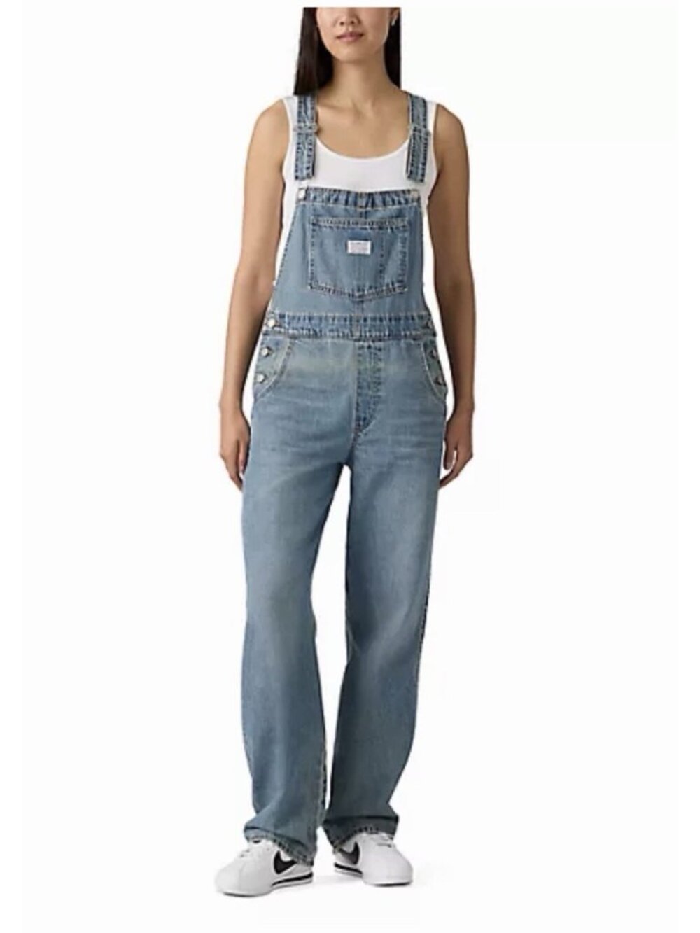 Levi's Premium Denim Overalls Wonens Sz m Cotton Excellent